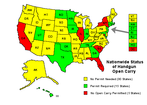 right to carry states map Open Carry Opencarry Org right to carry states map